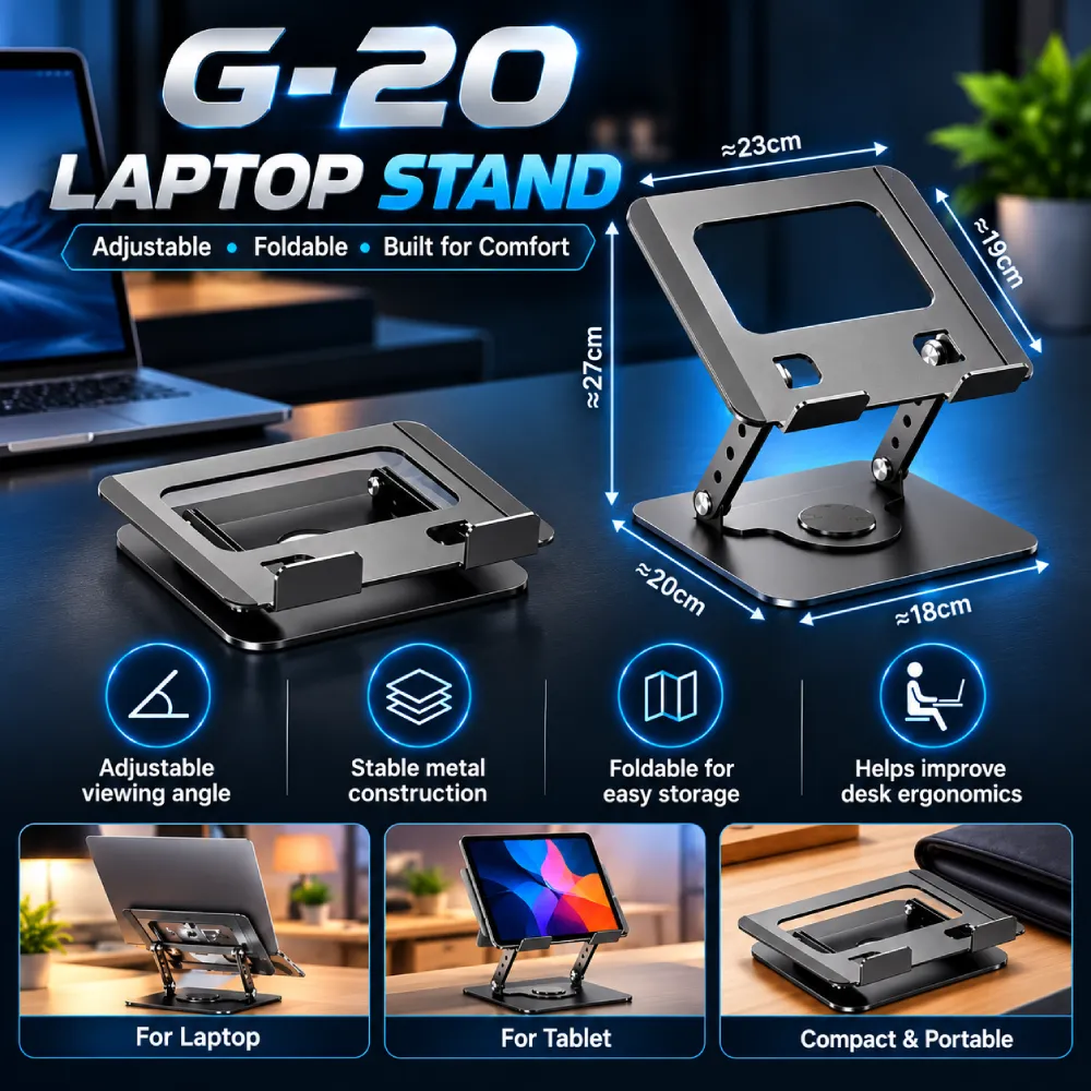 Laptop | Tablet Stand For Upto 17 Inch Silver (Metal) view 3